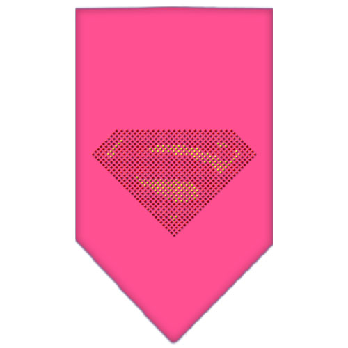 Super! Rhinestone Bandana Bright Pink Small